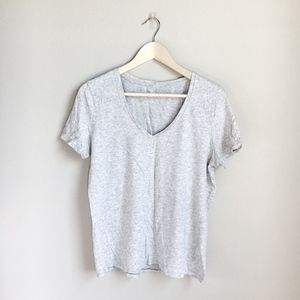 Heather Gray Old Navy Relaxed V-Neck T-Shirt